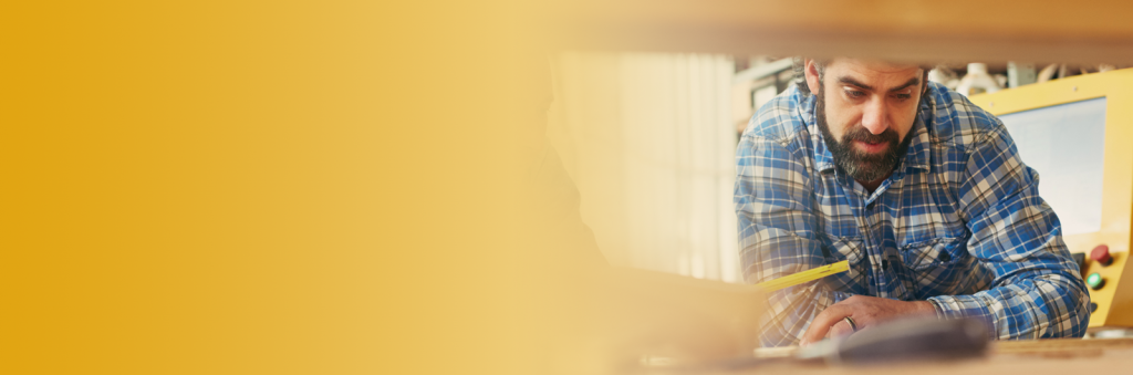 a man reviewing different security systems for business owners