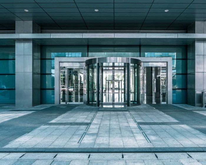 Entrance to an office building