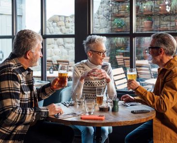 Customers at a restaurant
